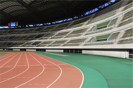 racing track nobody - Track and Field Stadium Stock Photo - Rights-Managed, Code: 858-03049659