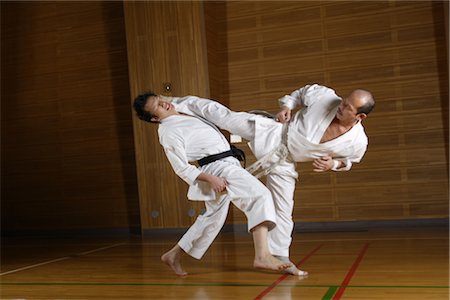 Karate Master Delivering a High Kick Stock Photo - Rights-Managed, Code: 858-03049827