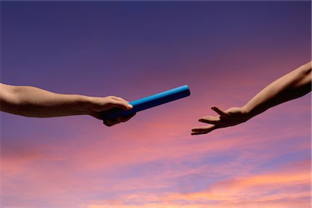 relay race passing the baton - Baton Pass Photographie de stock - Rights-Managed, Code: 858-03049869