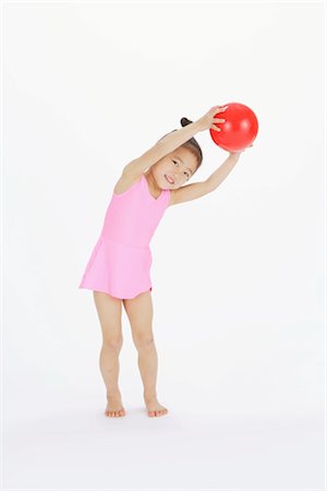 Girl performing rhythmic gymnastic Stock Photo - Rights-Managed, Code: 858-03050016