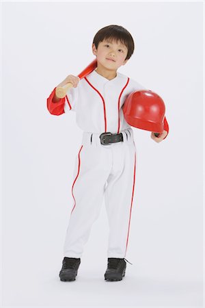 simsearch:858-03046840,k - Joueur de baseball souriant avec une batte de baseball Photographie de stock - Rights-Managed, Code: 858-03050033