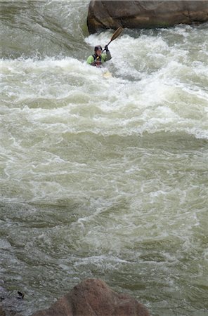 Kayaker Negotiating the River Stock Photo - Rights-Managed, Code: 858-03050139