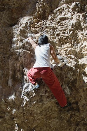 simsearch:400-04949609,k - Climber Scaling a Rock Face Stock Photo - Rights-Managed, Code: 858-03050146