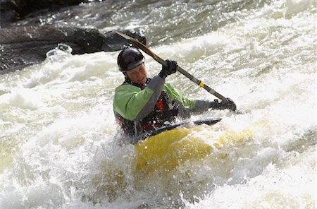 rapids - Kayaker Negotiating the River Stock Photo - Rights-Managed, Code: 858-03050140