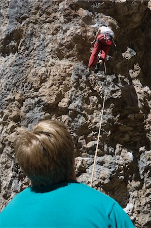simsearch:400-04949609,k - Belayer Spotting the Climber Stock Photo - Rights-Managed, Code: 858-03050162