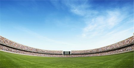 stadium and grass - Sports Field Stock Photo - Rights-Managed, Code: 858-03050278