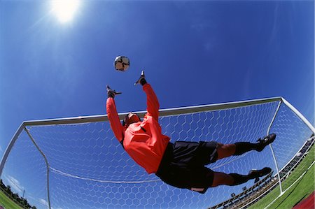 football goalposts front view - Goalie Stock Photo - Rights-Managed, Code: 858-03051117