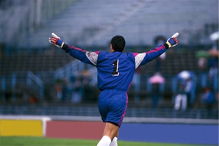 soccer goalkeeper backside - Goalkeeper celebrating Stock Photo - Rights-Managed, Code: 858-03051168