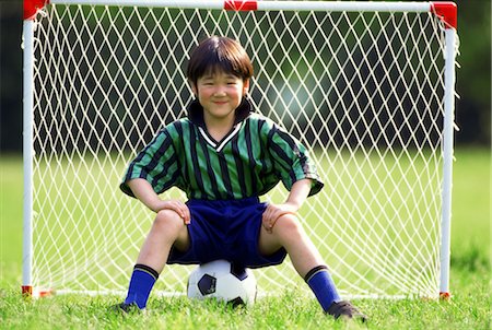 football goalposts front view - Kid's soccer Stock Photo - Rights-Managed, Code: 858-03051278