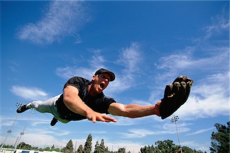 diving for baseball - Baseball Stock Photo - Rights-Managed, Code: 858-03051594