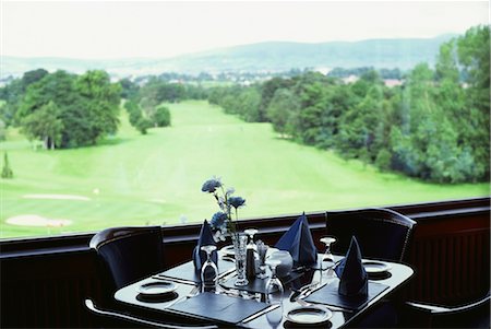 dining on a golf course - Golfing Stock Photo - Rights-Managed, Code: 858-03052202