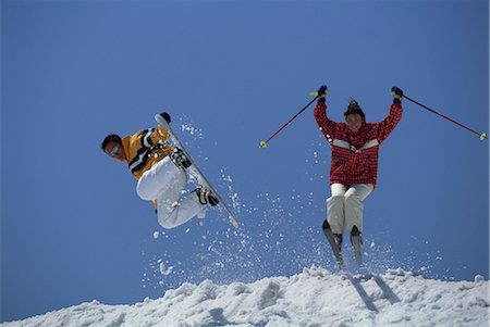 Skiing and Snowboarding Stock Photo - Rights-Managed, Code: 858-03052375