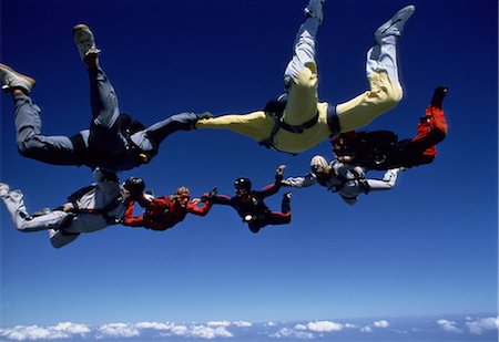 extreme sports and connect - Skydiving Stock Photo - Rights-Managed, Code: 858-03052455