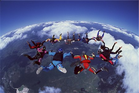 extreme sports and connect - Skydiving Stock Photo - Rights-Managed, Code: 858-03052456