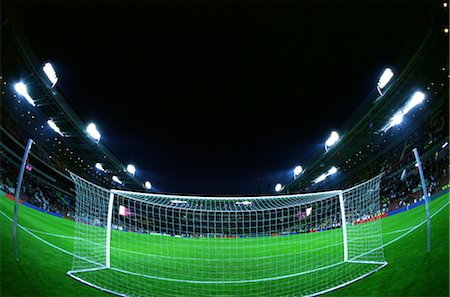 soccer stadium net - Soccer Stadium Stock Photo - Rights-Managed, Code: 858-03052747