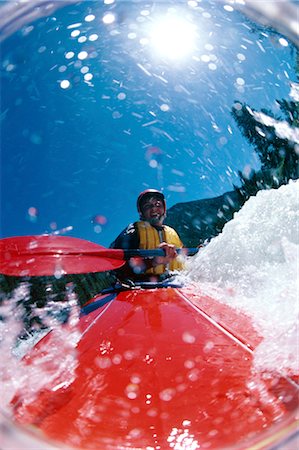 fun waterfall - Whitewater Kayaking Stock Photo - Rights-Managed, Code: 858-03053289