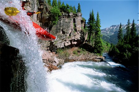 fun waterfall - Whitewater Kayaking Stock Photo - Rights-Managed, Code: 858-03053299