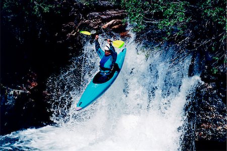 fun waterfall - Whitewater Kayaking Stock Photo - Rights-Managed, Code: 858-03053300