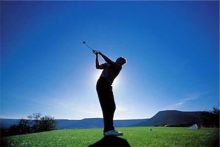 Golfing  (Swing) Stock Photo - Rights-Managed, Code: 858-03053497