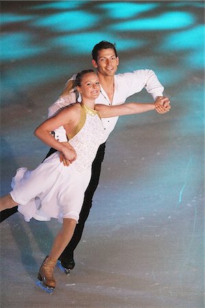 duo - Figure Skaters doing Skating Together Stock Photo - Rights-Managed, Code: 858-03448613