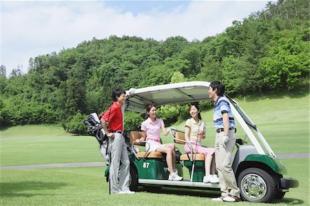 foursome - Group of Colourful Golfers Stock Photo - Rights-Managed, Code: 858-03694324