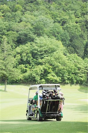 Golf Cart On Golf Course Stock Photo - Rights-Managed, Code: 858-03694334