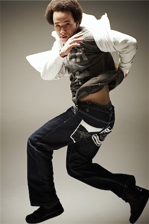 dancer - Hip Hop Dancer Performing in Studio Stock Photo - Rights-Managed, Code: 858-03694435