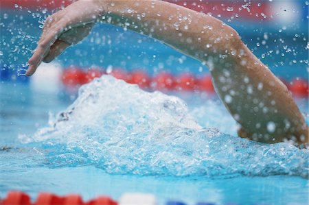 swimmer (male) - Young man doing front crawl Stock Photo - Rights-Managed, Code: 858-03799770