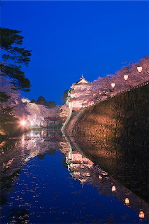 Château de Hirosaki, Aomori Prefecture, Japon Photographie de stock - Rights-Managed, Code: 859-06380341