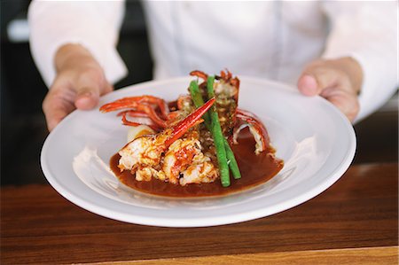 Lobster and potato Galette Foto de stock - Con derechos protegidos, Código: 859-06537773