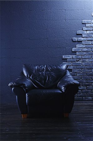 digno - Black leather sofa Foto de stock - Con derechos protegidos, Código: 859-06537858