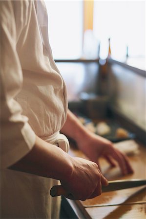 simsearch:6109-08489851,k - Chef preparing sushi Stock Photo - Rights-Managed, Code: 859-06537940