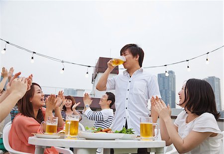 Friends drinking together Stock Photo - Rights-Managed, Code: 859-06538127