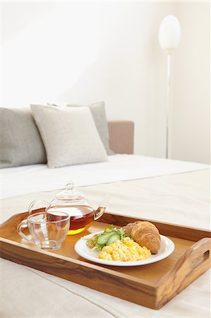 food tray - Breakfast in bed Stock Photo - Rights-Managed, Code: 859-06538423