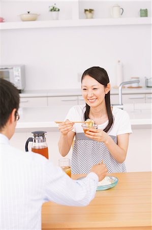 east asian cooking - Couple Eating Somen Stock Photo - Rights-Managed, Code: 859-06617397
