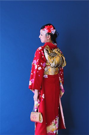 simsearch:622-07743564,k - Girl Wearing Kimono Foto de stock - Direito Controlado, Número: 859-06617442