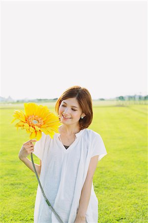 Woman With Flower Stock Photo - Rights-Managed, Code: 859-06617506