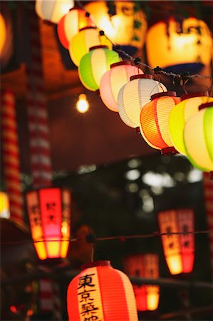 Japanese paper lanterns Photographie de stock - Rights-Managed, Code: 859-06710956