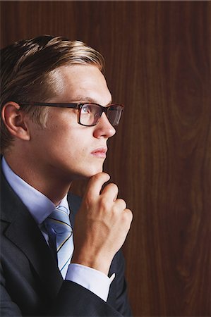 president (male) - Businessman with glasses looking away Stock Photo - Rights-Managed, Code: 859-06711007