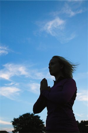 Woman practicing Yoga Foto de stock - Con derechos protegidos, Código: 859-06711058