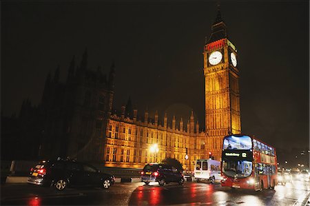 street scene night - Westminster Palace in London, England Photographie de stock - Rights-Managed, Code: 859-06711073