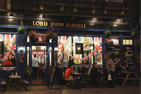 exterior decoration of light in building - Pub in London, England Stock Photo - Rights-Managed, Code: 859-06711130