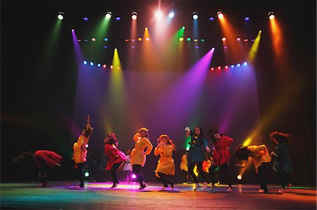 performers on stage - Group of dancers performing Stock Photo - Rights-Managed, Code: 859-06711144