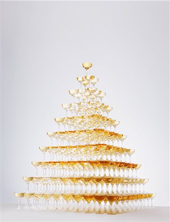 pirámide - Champagne tower Foto de stock - Con derechos protegidos, Código: 859-06808704
