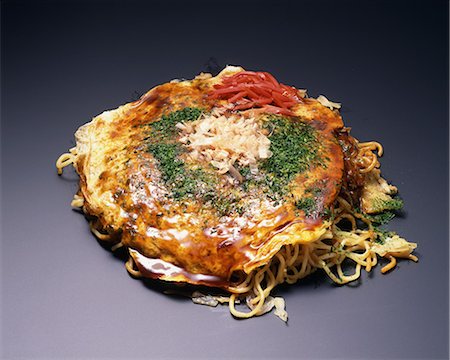 Japanese-style Okonomiyaki pancake Stock Photo - Rights-Managed, Code: 859-06808726