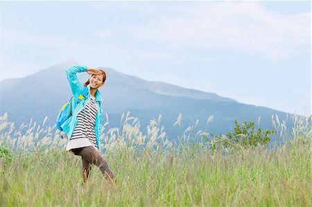 female salute - Girl in the mountains Stock Photo - Rights-Managed, Code: 859-06824596