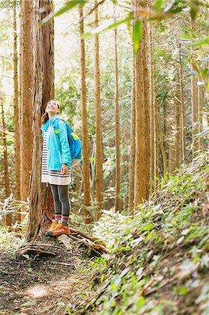 people walking in woods - Girl in the mountains Stock Photo - Rights-Managed, Code: 859-06824609