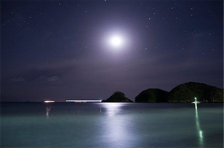 rayon de lune - Yumigahama, Shizuoka, Japan Photographie de stock - Rights-Managed, Code: 859-07150199