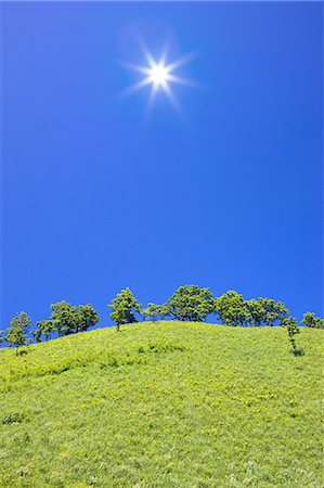 Hill And Sun, Okayama, Japan Foto de stock - Con derechos protegidos, Código: 859-07150328