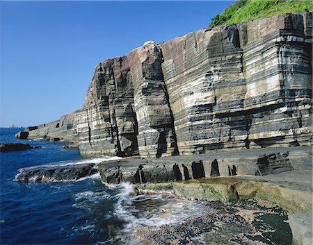 süß - Honfels Large Fault, Yamaguchi, Japan Foto de stock - Con derechos protegidos, Código: 859-07284132